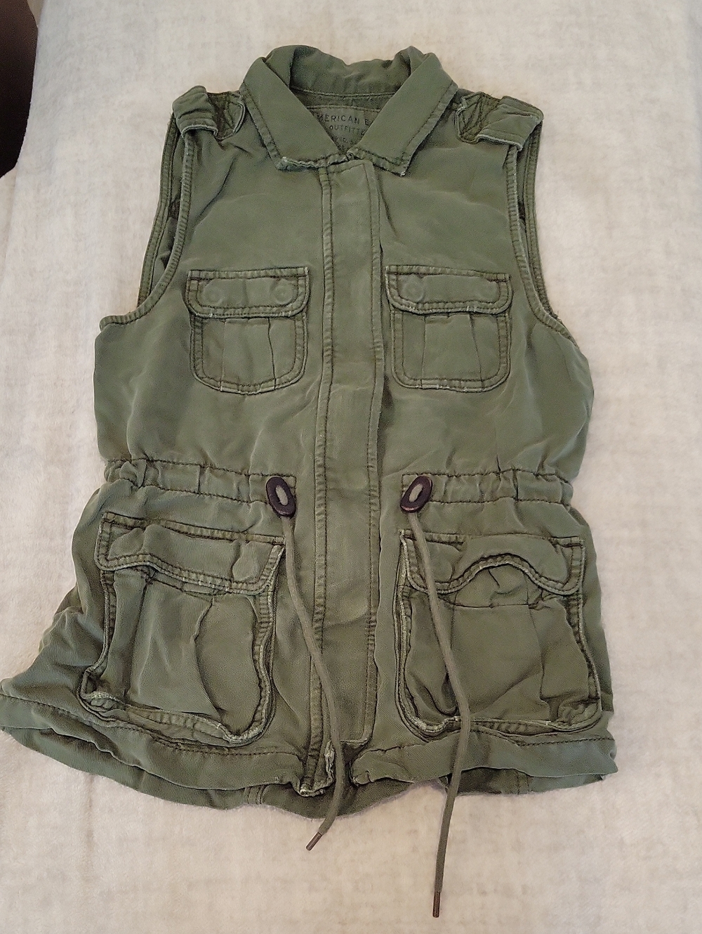 American Eagle Outfitters Utility Jacket, Dark Green, XS, Cinchable Waist, Used
